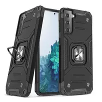 Wozinsky Ring Armor Tough Hybrid Case Cover + Magnetic Mount for Samsung Galaxy S22 + (S22 Plus) in Silver