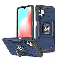 Wozinsky Ring Armor tough hybrid case cover + magnetic holder for Samsung Galaxy A73, blue