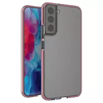 Hurtel Spring Case Cover Gel Cover with Color Frame for Samsung Galaxy S22+ (S22 Plus) in Light Pink