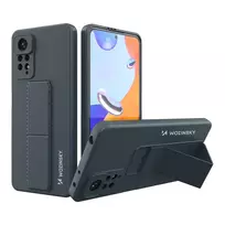 Wozinsky Kickstand Case silicone case with stand for Xiaomi Redmi Note 11 Pro, navy blue