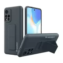 Wozinsky Kickstand Case silicone case with stand for Xiaomi Poco M4 Pro 5G, navy blue