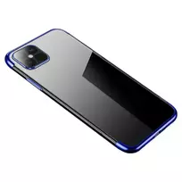 Hurtel Clear Color TPU gel case with a metallic frame for Samsung Galaxy S22+ (S22 Plus), blue