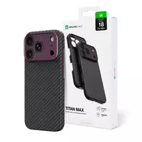 AmazingThing Titan Max Lens Case for iPhone 18 Pro Max in Aramid Fiber with Camera Cover, Compatible with MagSafe - Purple