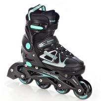 Reguliuojamo dydžio riedučiai Raven Spirit Black/Mint, 40-43