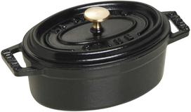 Emaliuotas ketaus puodas Staub Mini Cocotte, Ø11 cm, 0.25 l, juoda sp.
