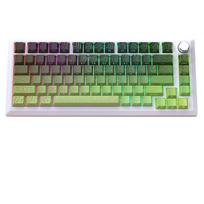 75 % Individualizuota mechaninė klaviatūra, žaidimų klaviatūra su tarpiklių konstrukcija ir „hot-swap“ funkcija, palaiko RGB apšvietimą, turi garsumo reguliatorių, Žalia balta (kontūrinė)