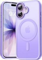 Šviesiai violetinis „iPhone 17“ dėklas, magnetinis, plonas, apsauginis