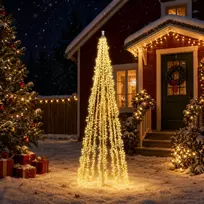 Kalėdinės eglutės girliandos su 10 LED 1550 LED Šilta balta