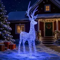 Kalėdinis LED elnio figūros apšvietimas 1000 LED Mėlyna