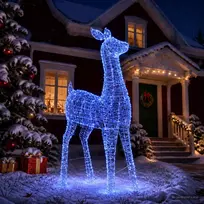 Kalėdinis LED elnio figūros apšvietimas LOVIISA 900 LED Mėlyna