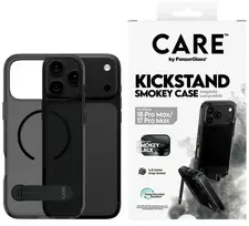 Dėklas Panzer Glass „Case CARE by PanzerGlass“ su „Kickstand“ dėklu, Juodas MagSafe, skirtas iPhone 18 Pro Max / 17 Pro Max, dūminės spalvos