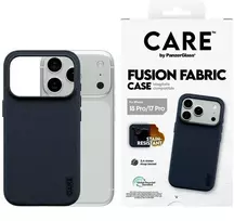 Dėklas Panzer Glass Case CARE by PanzerGlass Fusion Fabric MagSafe, skirta iPhone 18 Pro / 17 Pro, mėlyna