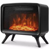 Elektrinis židinys su nuimamu pagrindu, 800/1600 W, juodas, 35,5 × 18 × 30 cm