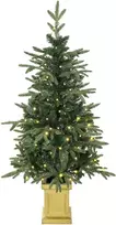 Dirbtinė kalėdinė eglutė su 110 LED, dviejų spalvų apšvietimu, žalia, 120 cm