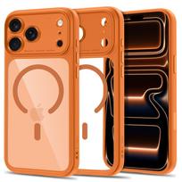 Dėklas Tech-Protect MagPeak MagSafe CC iPhone 17 Pro Max / 18 Pro Max, kosminis oranžinis/skaidrus