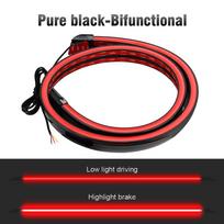 OKEEN 120cm 130cm Universalus LED automobilio spoileris Anglies pluošto bagažinės šviesų juosta Lenktyninis galinis sparnas Automobilio stabdžių posūkių rodiklių lempos 130cm