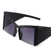 Fashion Big Half Outdoor Cat Eye Sunglasses for Women Half-Frame Vintage Punk SunGlasses Female Elegant Travel Shades juoda