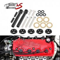 For Honda Civic D15 D16 JDM Engine Valve Cover Washer Seal Bolt Nut Kit Black