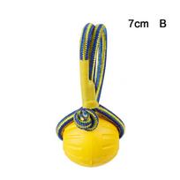 7cm/9cm Nesunaikinamas guminis kamuoliukas Šuns dresūros kramtomas žaislas žaidimui gaudyti kandžiojantis žaislas Šunų žaislai šuniui Interaktyvusis yellow