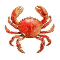 Cute Crab Brooch for Women Men Vintage Crab Enamel Lapel Pin Ocean Animal Brooch for Jackets Hats Scarves Bags red