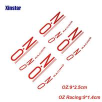 8pcs OZ Racing Wheel Sticker For OZ Rally Racing Wheels Spoke Stickers Black Universal Auto Tunning Accessories raudona