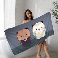 Panda Bear B-Bubu-Dudu Towel Microfiber Beach Towel Absorbent Quick Dry Soft Yoga Swimming Resort Mountain Climbing Towel 40X70cm(15X27in)