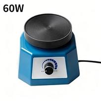 110V/220V 4  Apvalus vibratorius tinkui, laboratorinis vibratorius, dantų įrangos mašina, reguliuojamo intensyvumo vibratorius, reguliuojamas greitis (as the picture,220V EU plug) black