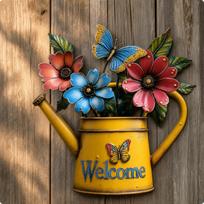 Watering Can Botanical Wall Decor | Gardenthemed, Colorful, Art, for Porch