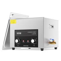 VEVOR 15L Ultrasonic Cleaner with Heater Timer & Basket, Professional Digital Sonic Cavitation Machine, 360W Cleaning Machine for Lab Tools 32.5 x 30 x 15.5 cm
