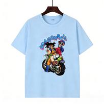 Dragon Ball Goku Anime Print Tops 2026 Summer New T-shirt Unisex Dragon Ball Sports Kids T-shirt 140 white