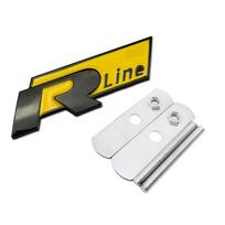 3D Metalo emblema Volkswagen VW Rline R Golf Jetta Polo Passat J175 B5 B6 Touareg Bora Beetle Automobilio grotelių ženklelis Šoninis bagažinės emblemos lipdukas