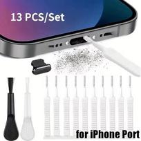 Metal USB C Dust Plug for IPhone 16 15 Pro 14 17 Samsung Xiaomi Android Charging Port Protector Cap Cleaning Brush Cleaner Set