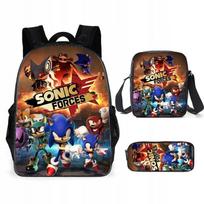 Mokyklinis rinkinys Sonic: kuprinė A4, penalas, krepšys