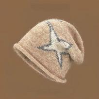 Vintage Knitted Beanies Hat American Hip Hop Streetwear Hat Winter Autumn Warm Beanies Y2K Star Skullcap Cycling Pullover Hat One Size chaki