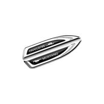 1pair 3D Metal Car Fender Side Wing Blade Badge Emblem Stickers For Mustang Ford Focus MK2 Fiesta MK7 Fusion Kuga Mondeo Mk4