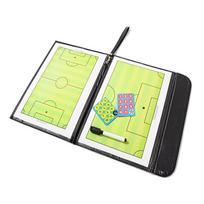 Soccer Coaching Board Foldable Double Sides Magnetic Football Soccer Strategy Clipboard with Pen Number Card