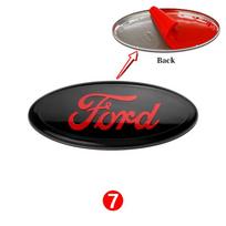 11.5cm Aluminum Front Grille Rear Trunk Badge Emblem SKJD8 Cover For Ford Focus MK3 MK2 Mondeo S-MAX Kuga Fiesta Ranger Auto Tuning black