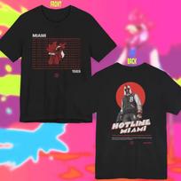 Miami Hotline graphic T-shirt Retro Miami 1989 pixel art pure cotton couple's streetwear shirt for all seasons oversized t shirt 150 pink