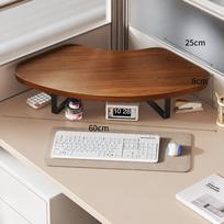 Tvirtas atraminis lenkto kampo kompiuterio stovas Storas metalinis rėmas Kompiuterio stalas Namų biurui Walnut