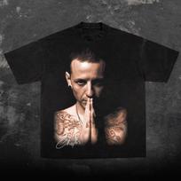 2026 Vintagestyle Graphic Tee Showcases One Side Of Chester Benningtons Face Mens Clothing New Unisex Rock Band Shirt 3XL black