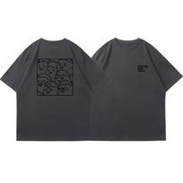 Volleyball Youth Ueno High School Shortsleeved Patterned Print Team Uniform Tshirt  Mens And Womens Pure Cotton Shirt 4XL gray