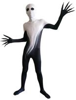 Skeletų personažo kostiumas su švytinčiu efektu vaikų vakarėlio pasirodymui Shadow,M  (Child) gray