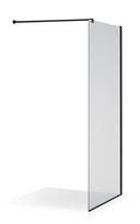 Dušo sienelė EMA RAL9005 89,5-90,8x200cm Skaidrus stiklas Juoda matinė apdaila