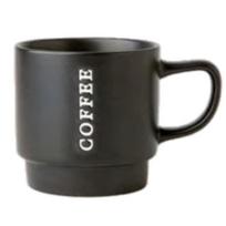 Puodelis COFFEE Juodas Porcelianinis