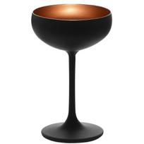 Taurė šampanui OLYMPIC 230 ml plati juoda bronzinė