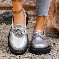 Large size small leather shoes women's new muffin thick sole one pedal simple fashion trend 43 sidabras