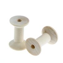 10 vnt. tušti mediniai ritinėliai siūlams, laidams, rankdarbiams 47 mm x 31 mm white