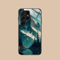 Kalnų miško mobiliojo telefono dėklas, skirtas Samsung Galaxy A56 55 54 53 52 51 36 35 34 23 16 15 5G, stiklinis, spalvingas, dangtelis, prabangus Galaxy A54 5G