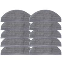 10 Pack Fiber Mop Pad Rags Vacuum Cleaners Accessories Sweeping Robot Mop Cloths 1 gray