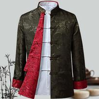 Vyriški kiniški drakono marškinėliai Kung Fu paltai kinų metų Tang kostiumas tradiciniai kiniški drabužiai vyrams striukės Hanfu vyriški drabužiai XL gray